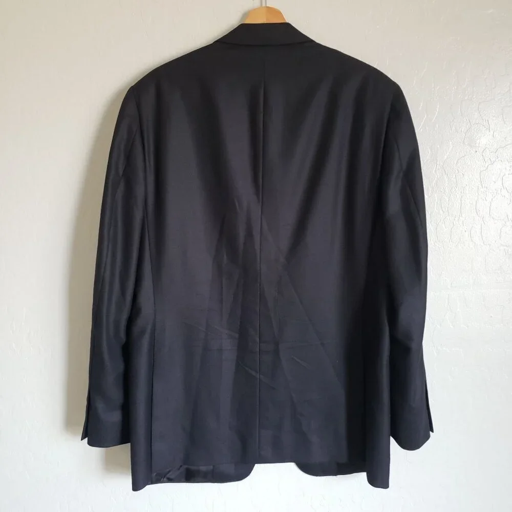 Samuelsohn 100% Cashmere Blazer Jacket Black Size Mens 42 Tall J.P.Tilford Italy